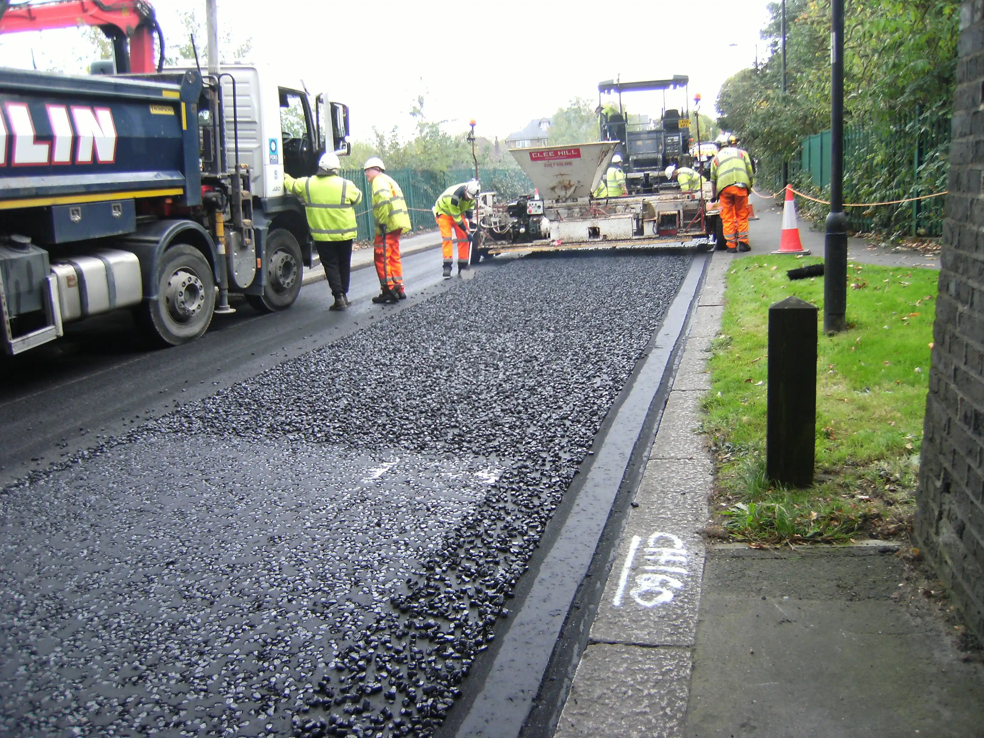 plastic waste road